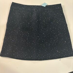 LOFT Navy Sparkle Mini Skirt